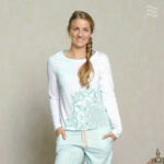 Pyjama_Longsleeve_Shirt_weiss_mint_ von_The_Spirit_of_OM