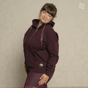 4515_Damen_Sweat-Jacke_Bio-Baumwolle_aubergine_The_Spirit_of_OM_1